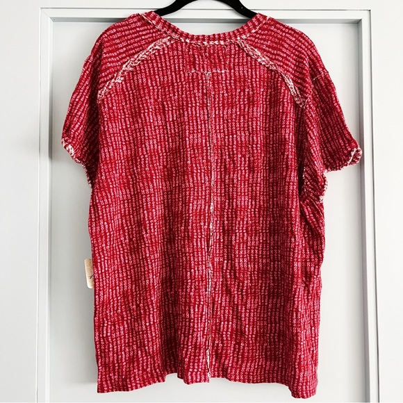 NWT Free People Bali Backpacker Tee - Berry Combo - Picture 3 of 6